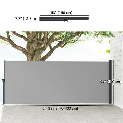 Auvent rétractable latéral 4m x 1,8m pour terrasse
