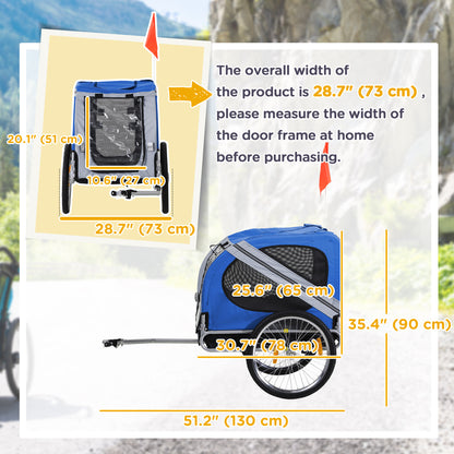 Remorque vélo pour chien avec 3 entrées
