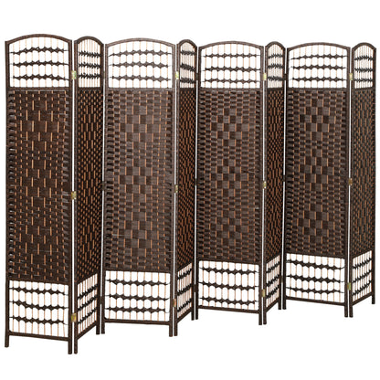 Paravent pliant 6 panneaux fibres tressées