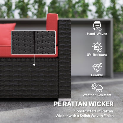Ensemble de meubles de patio 7 pièces rotin modulaire