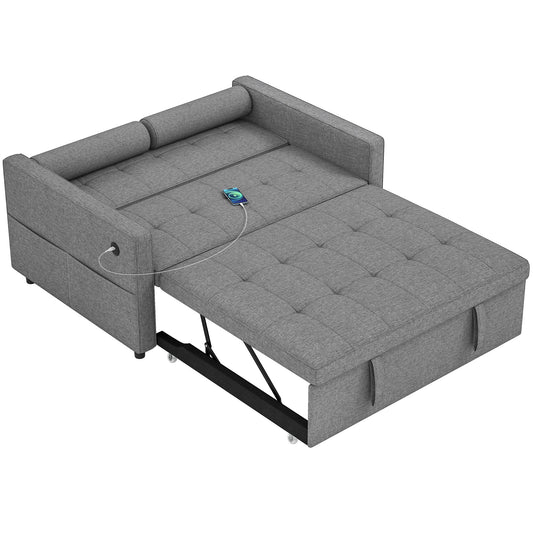 Canapé-lit convertible avec ports USB et dossier ajustable
