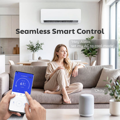 Climatiseur mini-split inverseur 12000 BTU Wi-Fi