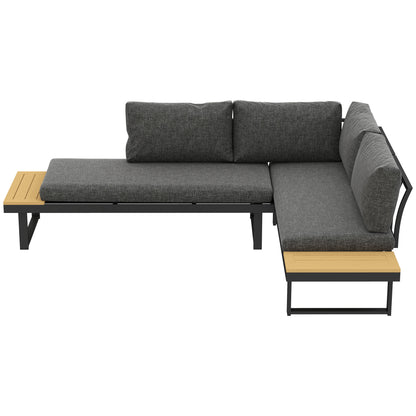 Ensemble patio sectionnel aluminium modulaire 3 pièces