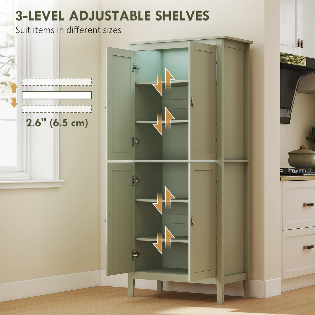 Armoire de cuisine haute avec rangement