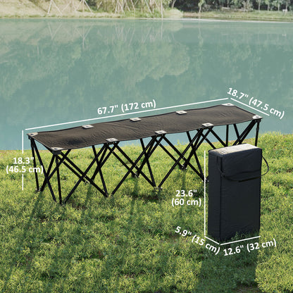 Banc pliant portable 6 places pour camping et sports