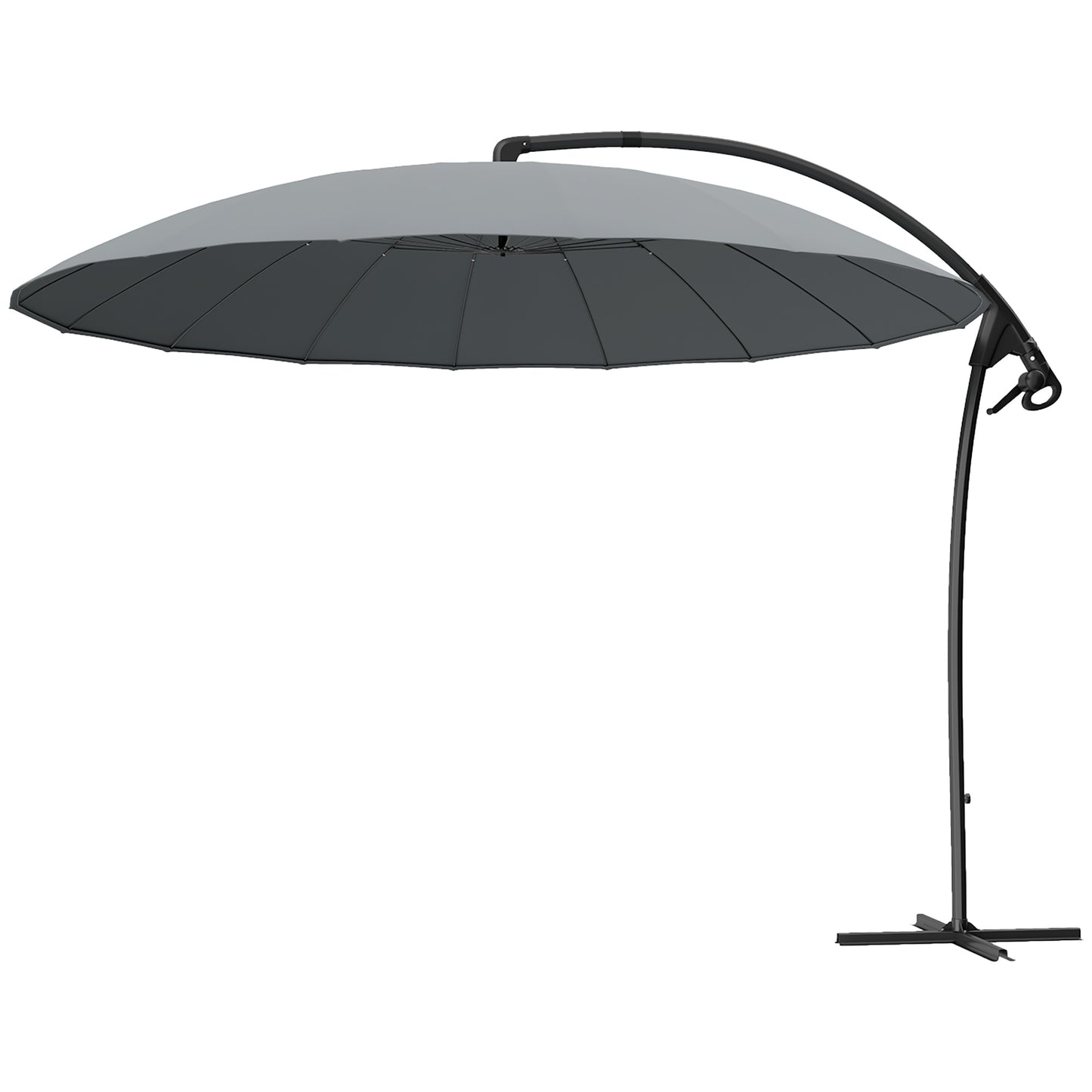 Parasol déporté rotatif 274 cm — 16 baleines en fibre de verre