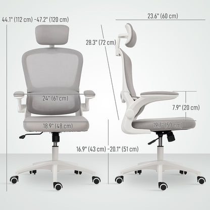Chaise bureau ergonomique dossier haut appui-tête rotatif