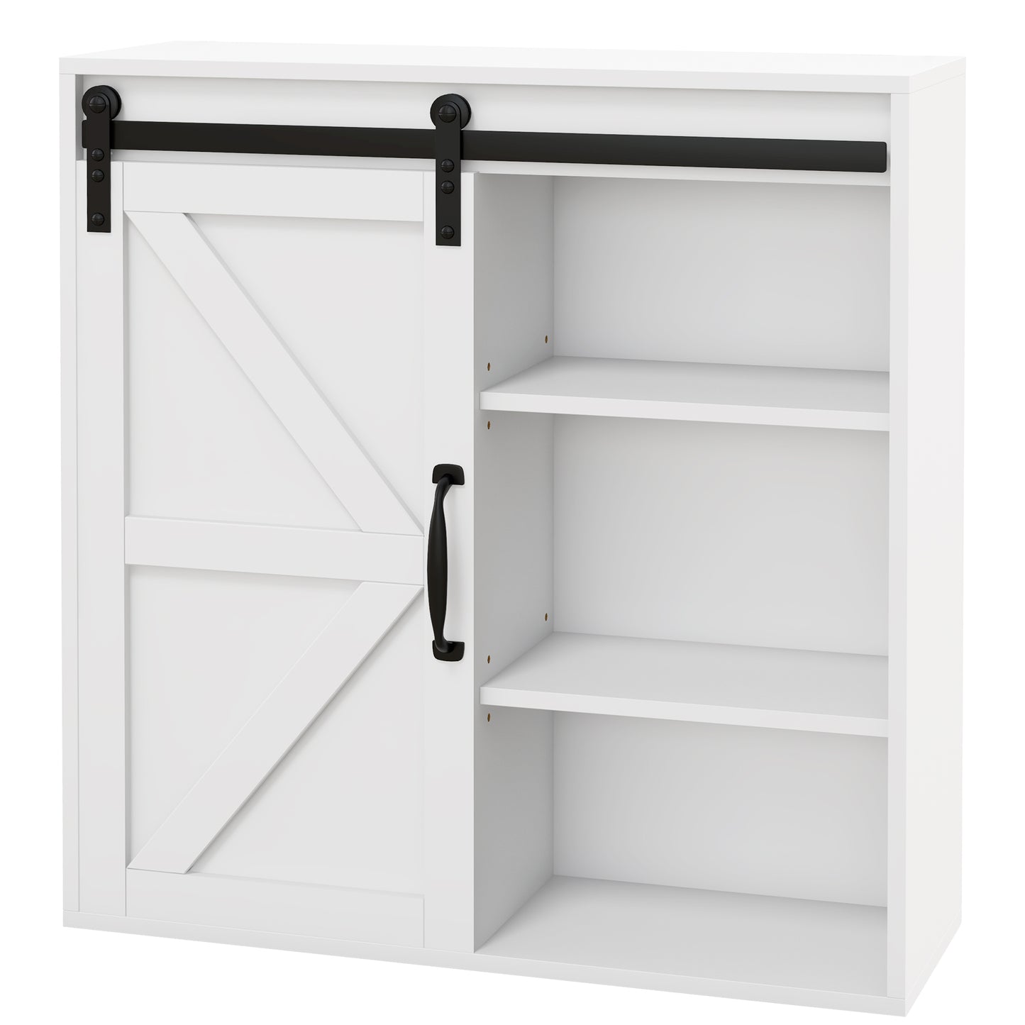 Armoire murale salle de bain avec porte coulissante et tablette réglable