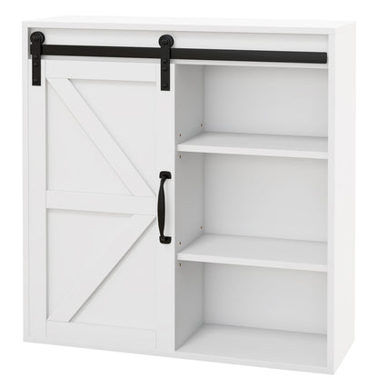 Armoire murale salle de bain avec porte coulissante et tablette réglable