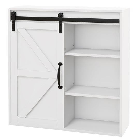 Armoire murale salle de bain avec porte coulissante et tablette réglable