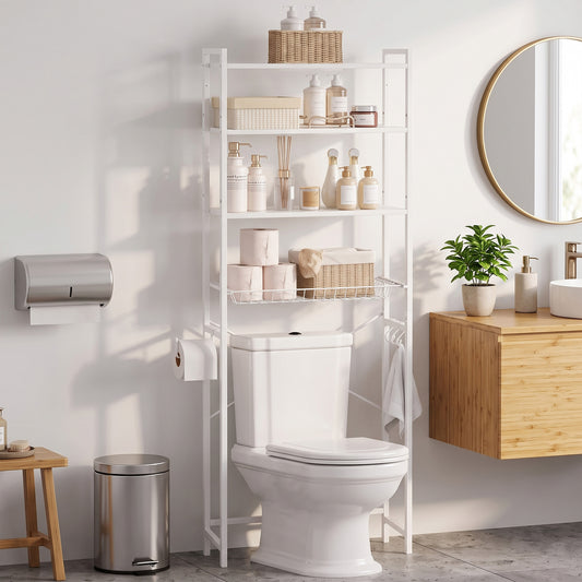 Meuble de rangement pour toilette à 3 tablettes