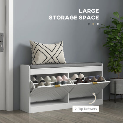 Banc de rangement à chaussures avec coussin