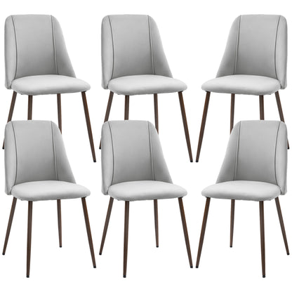 Ensemble de 6 chaises de salle à manger en velours