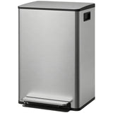 Poubelle de cuisine à fermeture douce en acier inoxydable 50 L