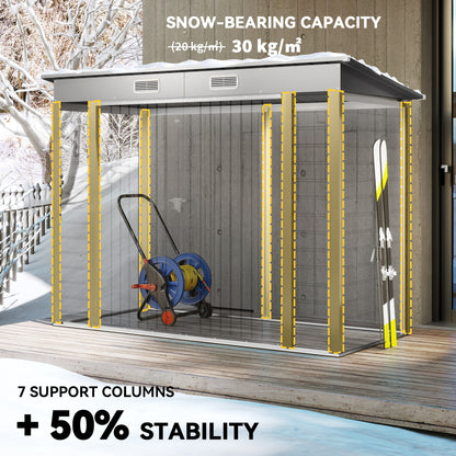 Abri de jardin en acier galvanisé avec double porte