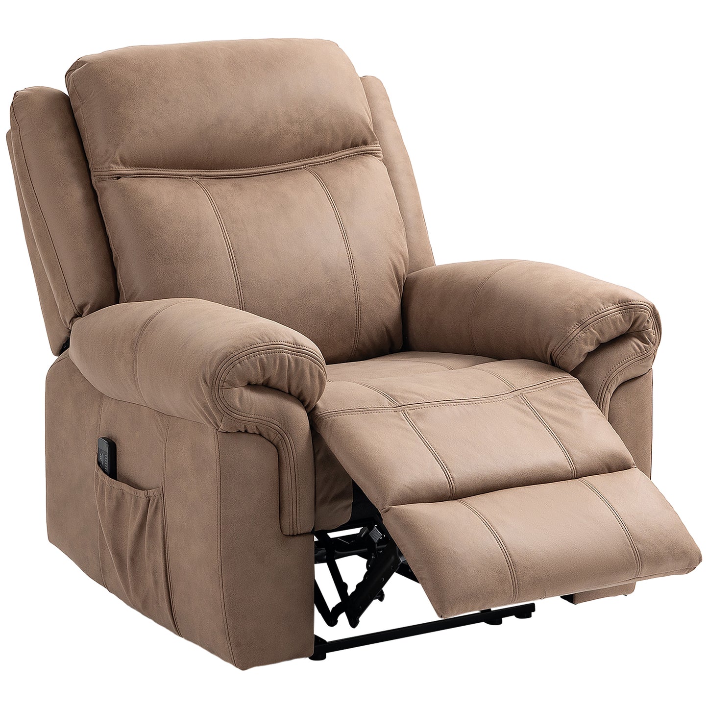 Fauteuil inclinable manuel avec massage vibrant et pochettes