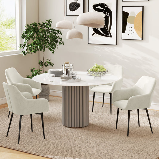 Ensemble de 2 chaises de salle à manger en velours