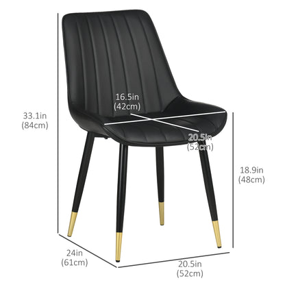 Ensemble de 2 chaises de salle à manger modernes