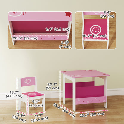 Ensemble table et chaises pour enfants — Lot de 3