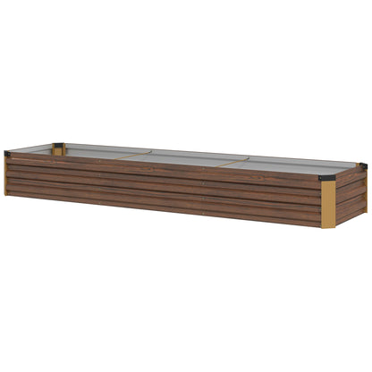 Bac surélevé galvanisé 8'x2'x1' pour jardin