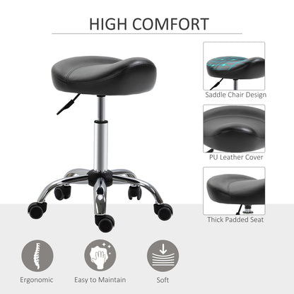 Tabouret selle ergonomique ajustable à roulettes