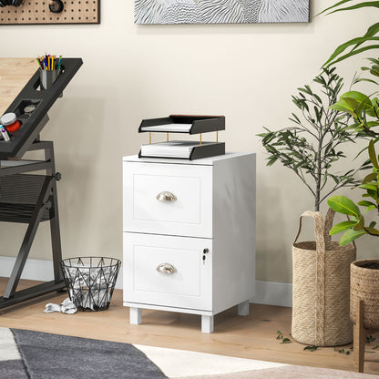 Classeur 2 tiroirs verrouillable avec barres suspendues