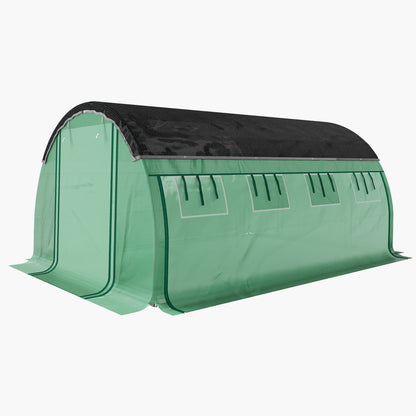  3x4m Tunnel Greenhouse - Shade Cloth & Roll-up Sides