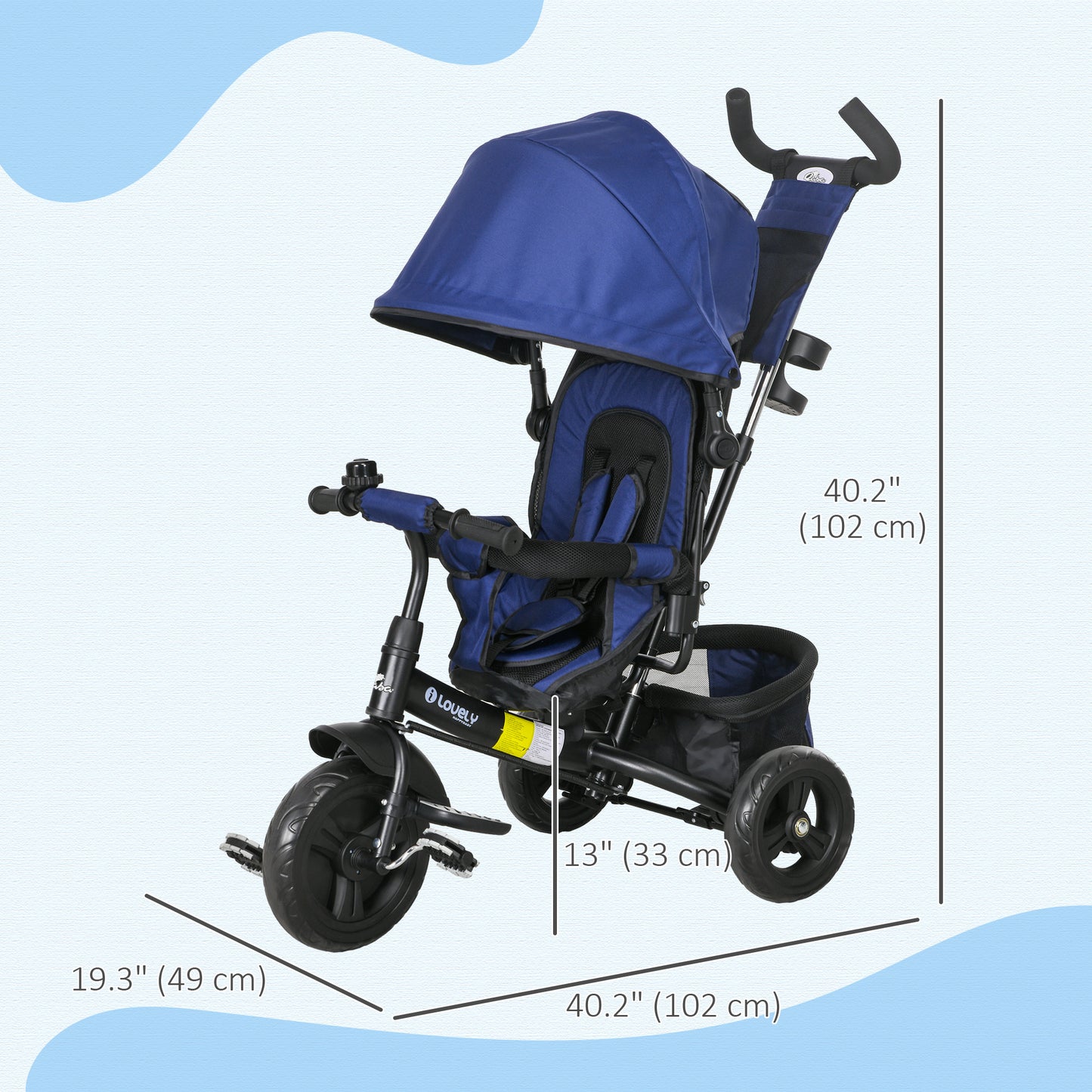 Tricycle évolutif 6 en 1 pour tout-petits 1-5 ans
