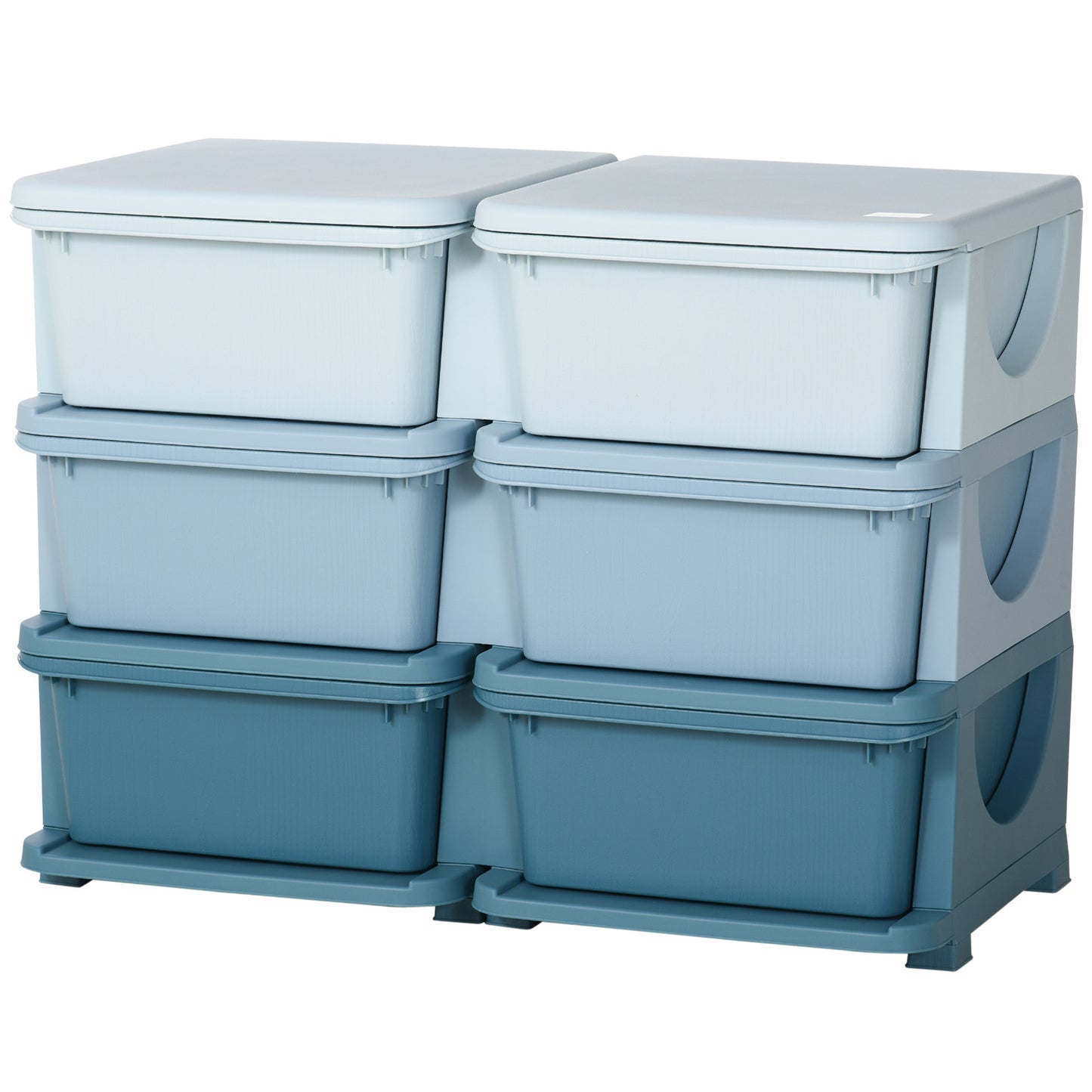 Organisateur jouets 3 niveaux 6 tiroirs plastique enfants