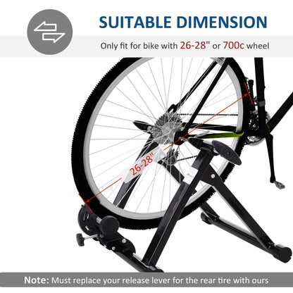 Entraîneur de vélo pliable pour intérieur 26-28" 700C