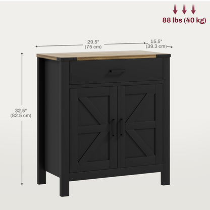 Buffet de cuisine style fermette avec tiroir et tablette