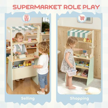 Ensemble lave-vaisselle jouet en bois pour enfants — Lot de 32