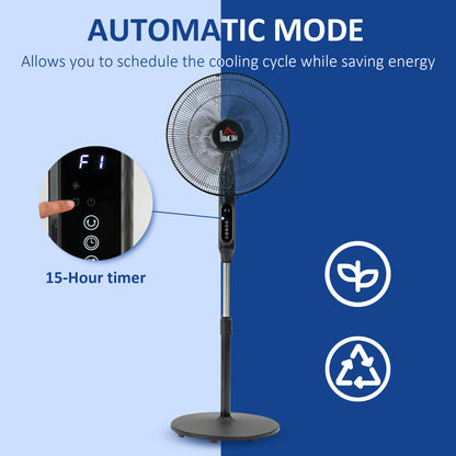 Ventilateur sur pied avec télécommande et minuterie
