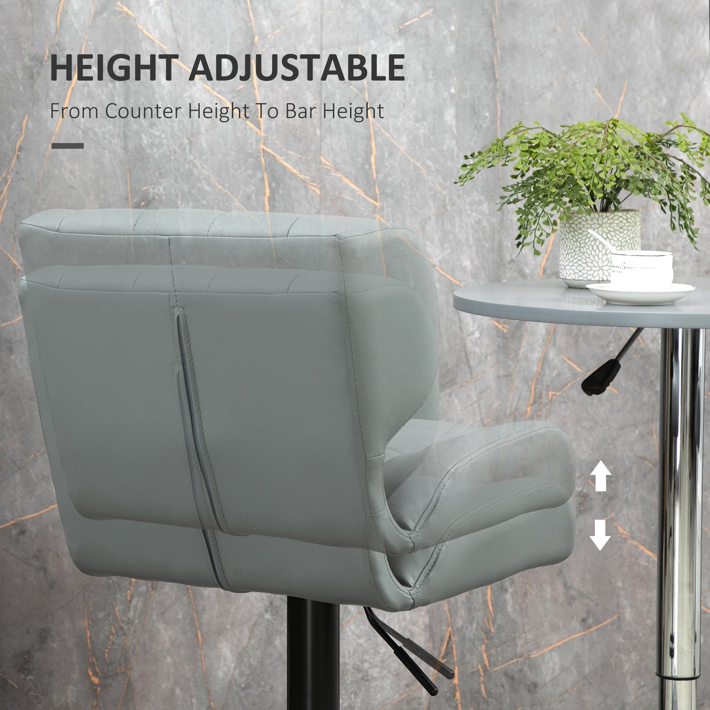 Tabourets de bar pivotants ajustables ensemble de 2