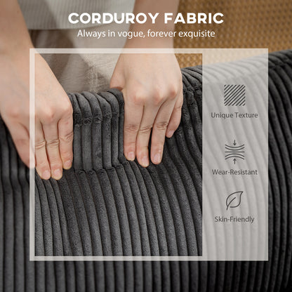 Sofa sectionnel modulaire en forme de U en velours côtelé