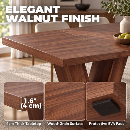 Table de salle à manger rectangulaire moderne en bois