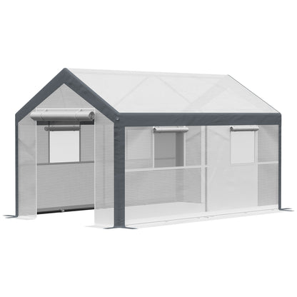  2.1 x 3.7 x 2.1m Wind-Resistant Greenhouse with Ventilation