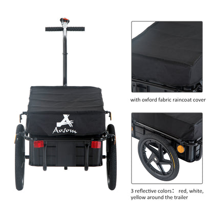 Remorque cargo vélo roues gonflables grande capacité