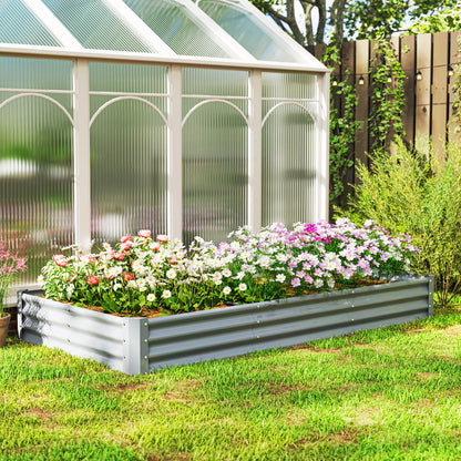 Bac de jardinage surélevé galvanisé 240 x 120 cm