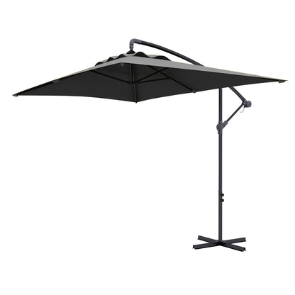 Parasol déporté 3m avec base croisée