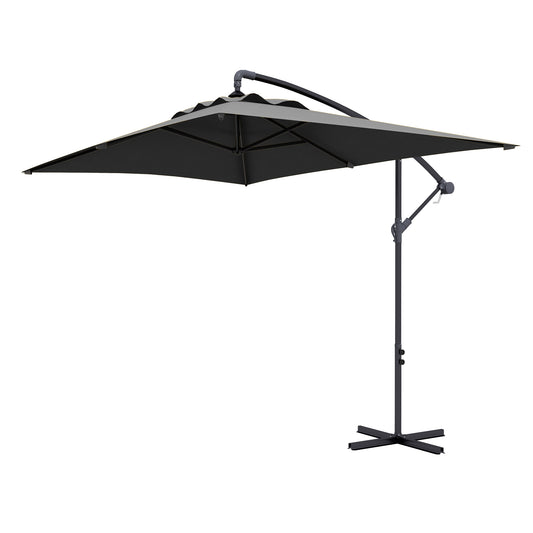 Parasol déporté Aosom 3m avec base croisée pour patio