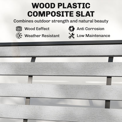 Banc balançoire de patio 2 places — acier et bois composite