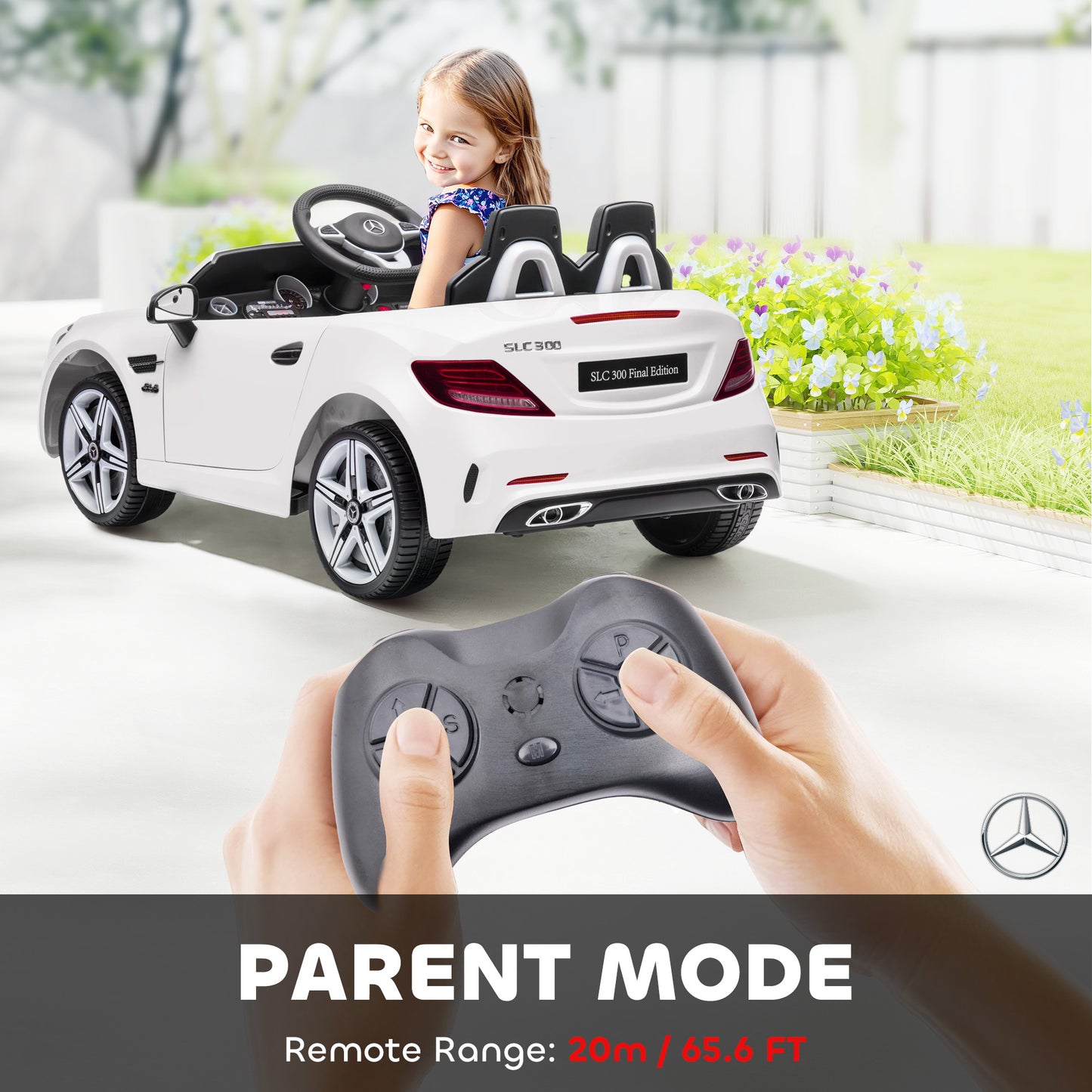 Voiture électrique enfant télécommande parentale double moteur 3-6 ans