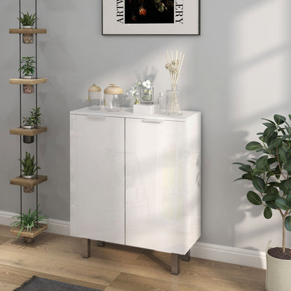 Armoire à chaussures haute brillance à charnières douces