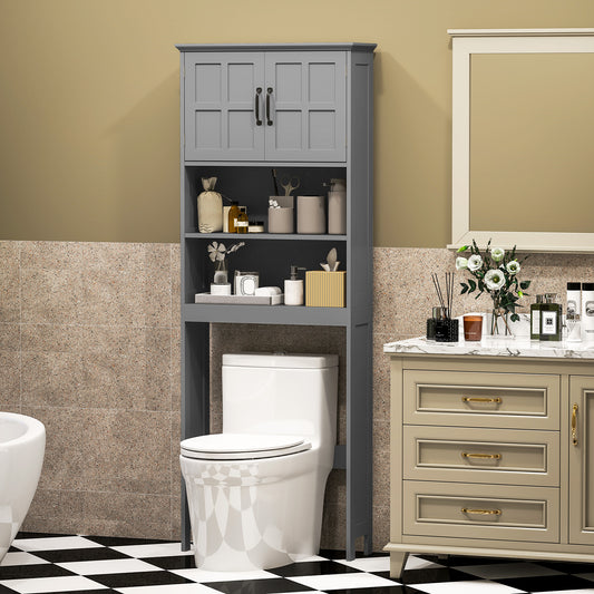 Meuble de rangement au-dessus des toilettes en bois