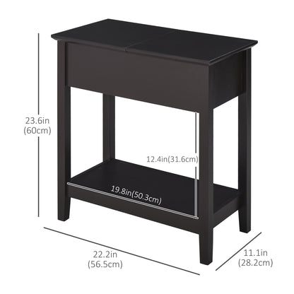 Table d'appoint rabattable avec armoire et étagère