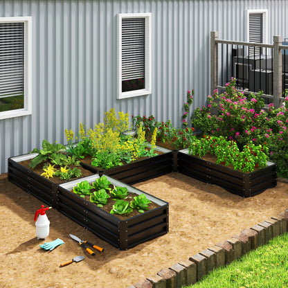 Jardinières surélevées en acier ensemble de 5