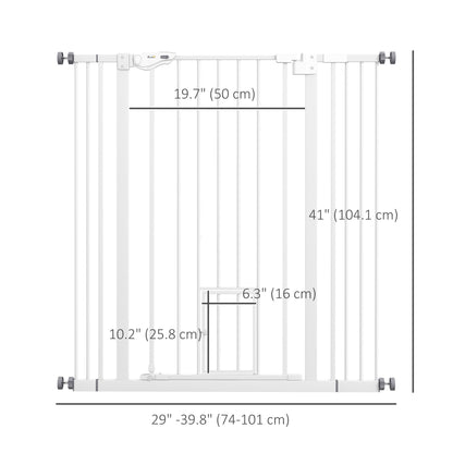 Barrière pour chien intérieure 104 cm ouverture facile