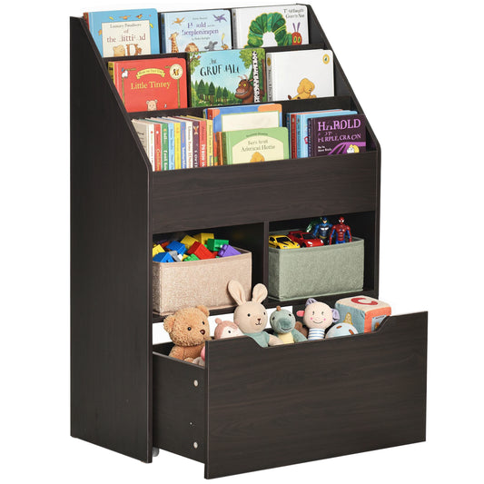 Bibliothèque enfants avec rangement tiroir roulettes