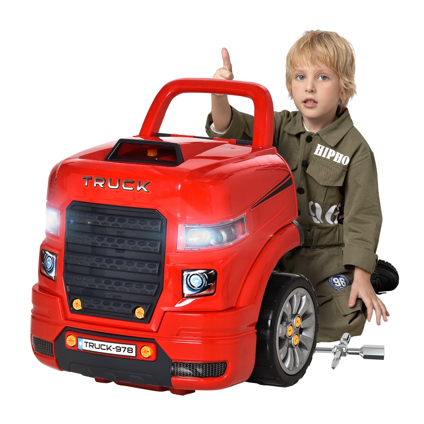 Ensemble de jeu camion-atelier pour enfants 61 pièces